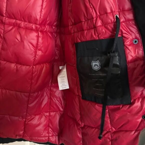 Andrew Marc Women's Black Parka Coat With Fur Hoodie Size Large L - Picture 7 of 10